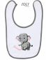 Preview: Lätzchen mit Elefant grau